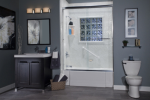 White Classic Tub with Silver White 12x12 Wall w Window Kit and Chrome Photo2 IMG 0244 HR bci