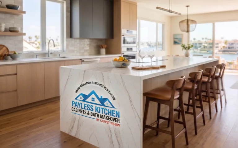 Waterfall island countertop ideas