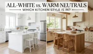 All White and Warm Neutral kitchens comparison